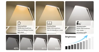 LED Desk Lamp Dimmable Reading Lamp Rechargeable