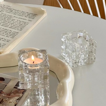 Luxury Clear Glass Candle jars Votive Candle Holder