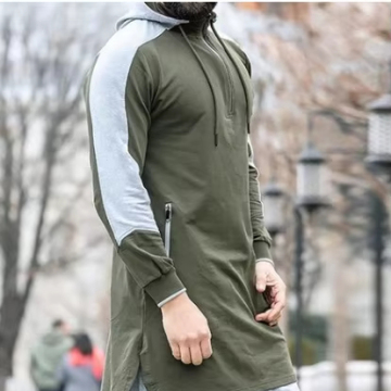 2025 μόδα υπερμεγέθη hoodie για τους άνδρες - συν μέγεθος Ισλαμικό thobe pullover