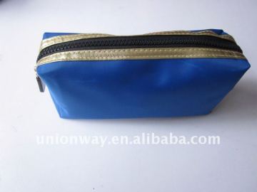 stripe satin cosmetic bag