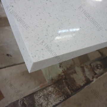 White And Black Mirror Quartz Slabs With 2cm Thickness 600*600mm Customized Size