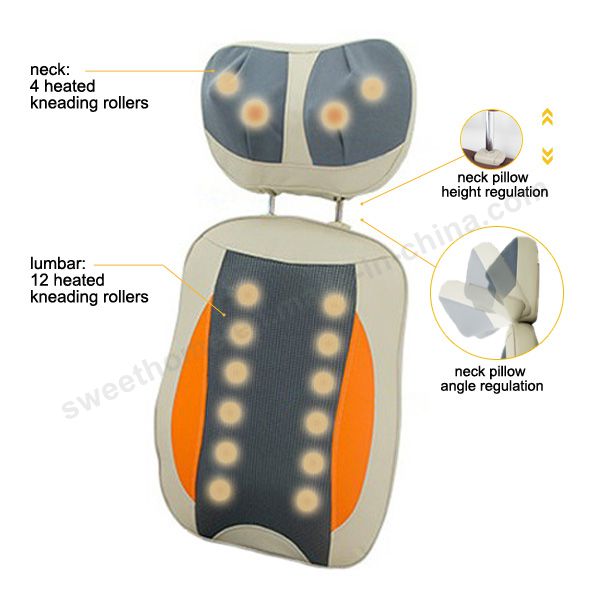 Neck and Back Shiatsu Thermal Thai Massage Cushion