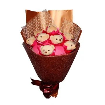 Colorful Plush Music Bear