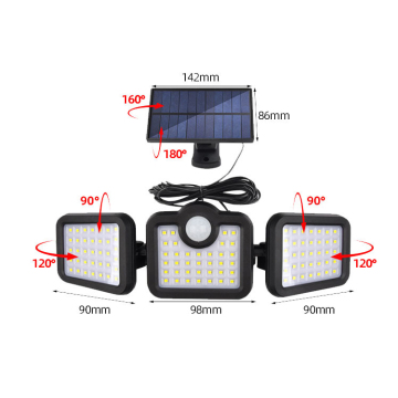 การขายร้อนพลังงานแสงอาทิตย์เหนี่ยวนำการเหนี่ยวนำกลางแจ้งกันน้ำ LED สวนผนังผนัง