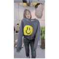 Smiley -Pullover Frauen lässig lose Jacke Frauen gepolstert