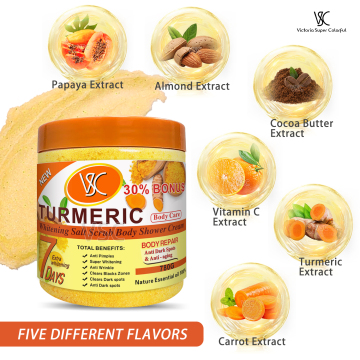 Wholesale Private Label Body Scrub & Brightening Bath Cream for Dark Spots & Exfoliation