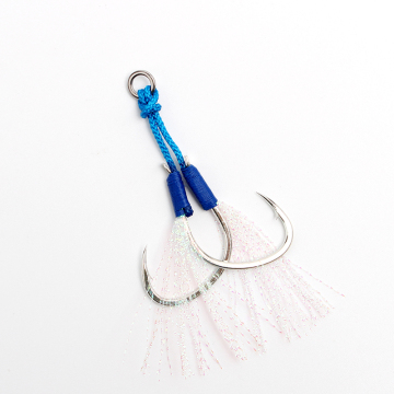 2pcs/Lot Fishing Hooks Sea Fish Assist Jig Feather Lure for Attracting Fish