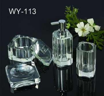 crystal bathroom accessories set