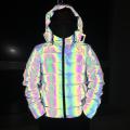 Rainbow Reflective Wattierte Jacke Herren Custom