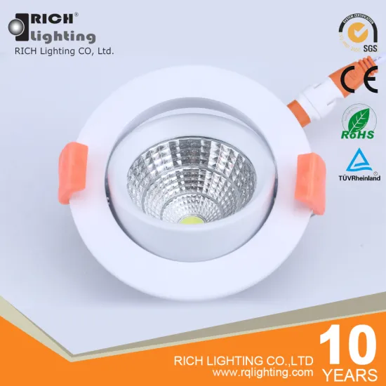 High quality 5w 12w recessed COB LED ceiling light spot light