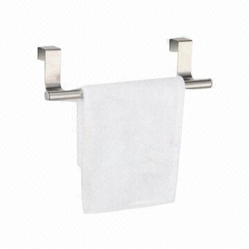 Over-door Towel Bar, 235 x 62 x 60mm, Stainless Steel in Polishing, Useful, Firm