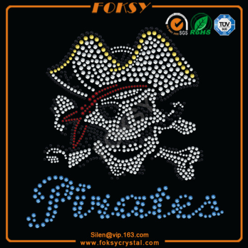 Multicolored Skull 30 Years rhinestone motif