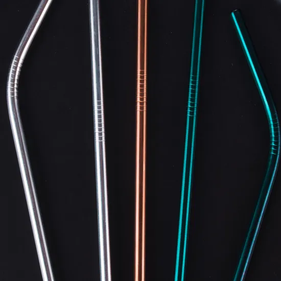 Stainless Steel Rainbow Colored Metal Straws
