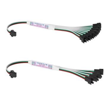 TTL mini -signaalversterker repeater voor 1 tot 4 of 8 poorten WS2812B/WS2811/SK6812 RGBIC LED -strips