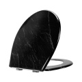 Duroplast Soft Close Toilet Seat in black-marble pattern