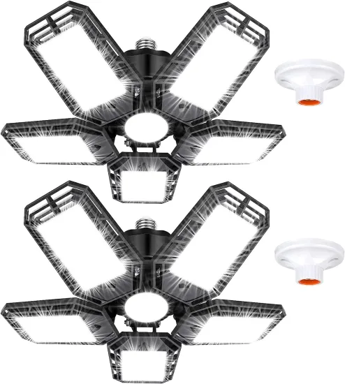 Factory Wholesale LED Garage Lights: Deformable and Adjustable Panels for Ceilings