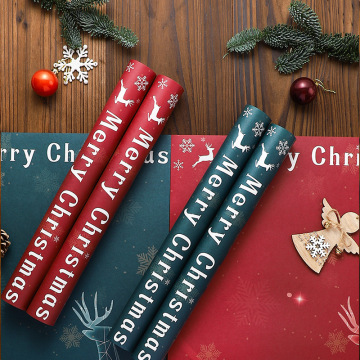 Frohe Weihnachtsgeschenk -Verpackung Papier Weihnachten Elch Druckpapier Verpackung Geschenkpapierpapierpapier für Verpackung