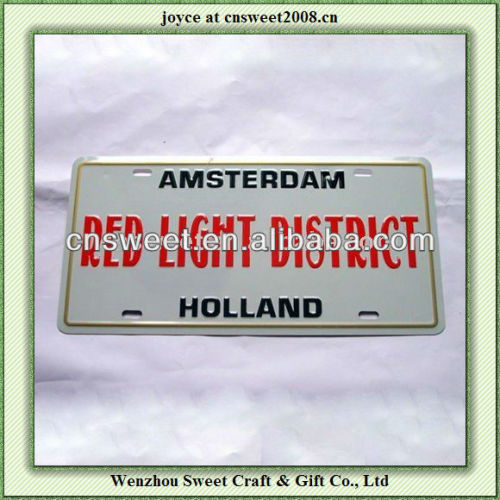 promotional reflective number plate for advertising