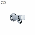 Short cylindrical hand-push Wall Mounted Self Closing Faucet