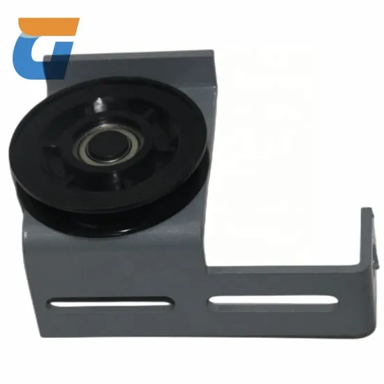 Hitachi Elevator Door Machine: Pulley Tensioner Assembly with 90mm Pulley, Part Numbers 16502278-A and 16502278-B - Elevator Accessories