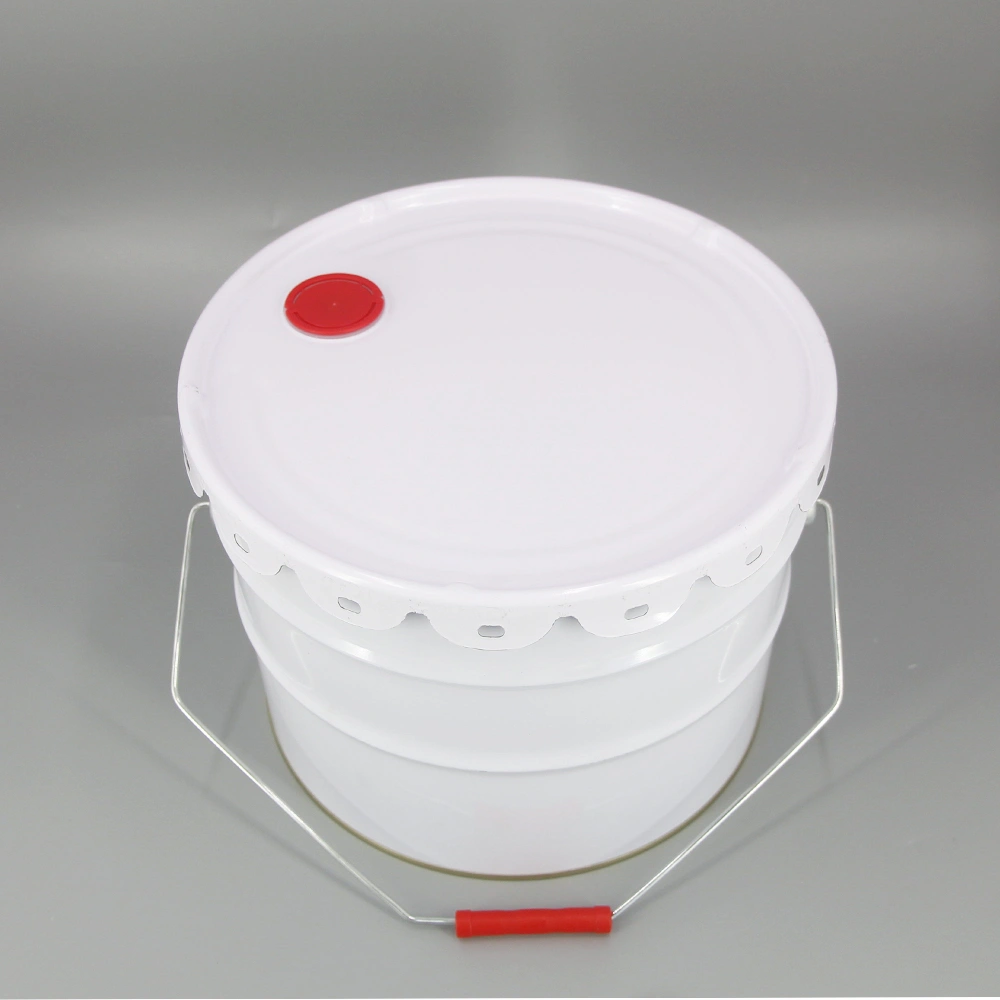 Tinplate Paint Metal Bucket With Plastic Spout Cap China Manufacturer