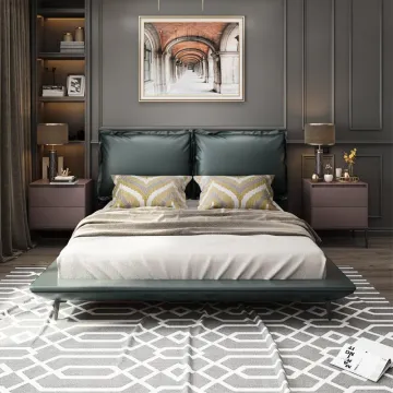 UMIKK Full Size Solid Wood Bed Frame Nordic Simplicity Apartment Bedroom Furniture Bed