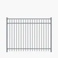 Recinzione moderna in tondino di ferro nero 6x8FT per esterni
