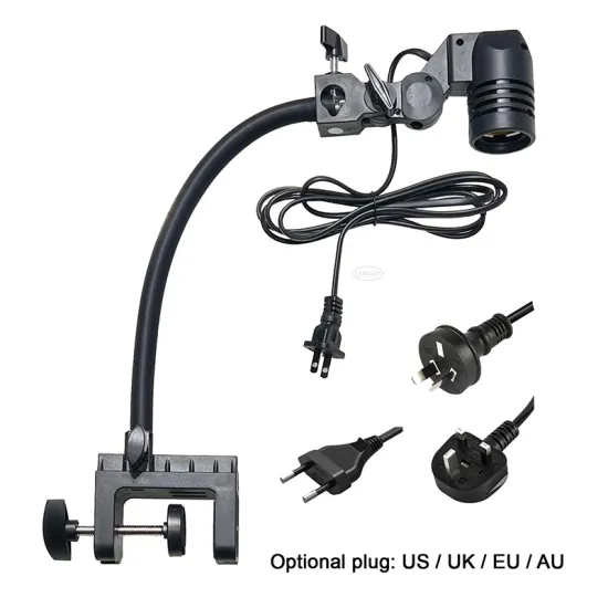 LEDEAST E27 Adjustable Gooseneck Soft Tube Light Holder with Clamp - Aquarium Use
