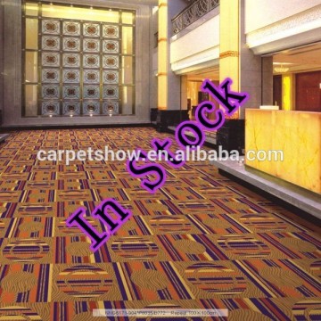 Nylon red printed carpet for star hotel, flower printed carpet roll, machine tufted hotel lobby carpet