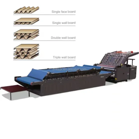 ZH-TMJ Semi-Auto 3 Ply Corrugated Paper Flute Laminator Machine