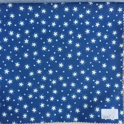 Star And Eye Blue/White Printed Lining
