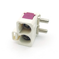 Right Angle Dual Fakra Female Coaxial Cable Connector