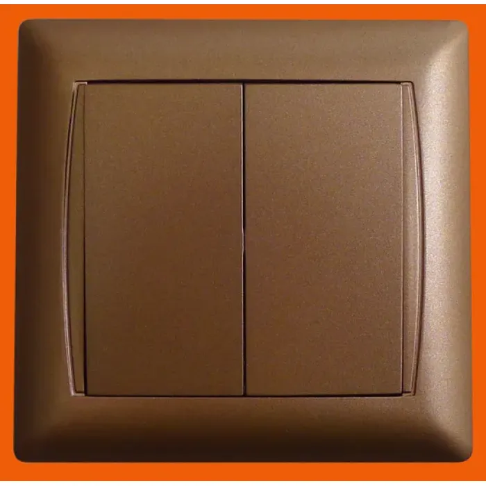 Sakelar Dinding Satu Arah Dua Gang Eropa (F6002)