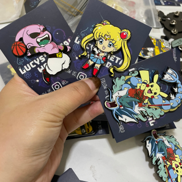 Cute Anime Metal Hard Enamel Pins Custom Logo Badge Lapel Pin