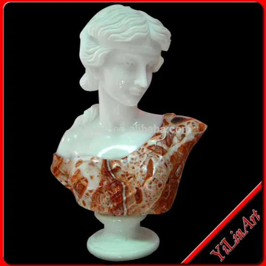 White Stone Marble Lady Bust For Sale