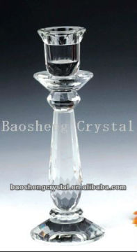 Single head Crystal Pillar Candlestick Holders for weddings & home decoration (BS-CH008)