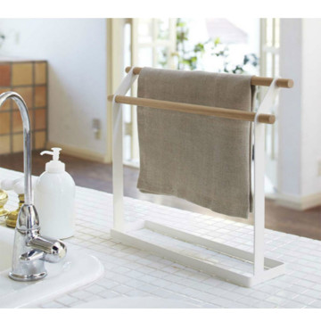 Metal Dishcloth Holder: Wiping Duster Rag Hanger & Storage Rack for Kitchen Shelf