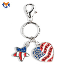 Logo Syarikat Logam USA Logo Jantung Keychain