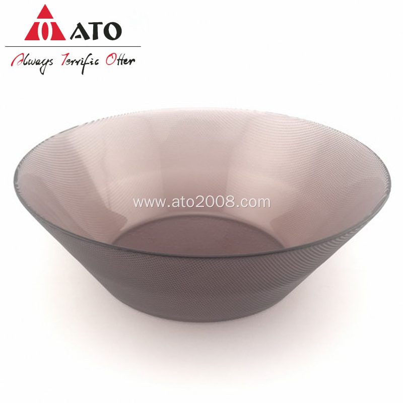 Purple Salad Glass Bowl machine made Glass Bowl