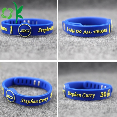 Embossed Silicone Bracelets Irregularity Personalised High Quality Silicone Bracelets Factory