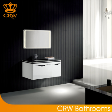 CRW GL4411 White Wall Mounted Bathroom Cabinet