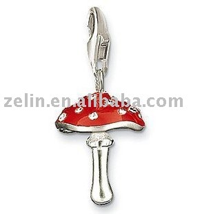 new style red mushroom body pendant ,charm jewelry