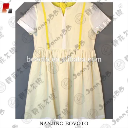 Girl clothing child yellow lining casual dress