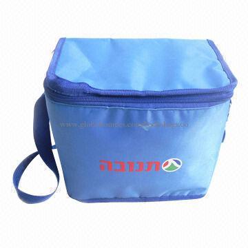 Cooler lunch totes with zipper closure, long handle with adjustable buckle, logo is available