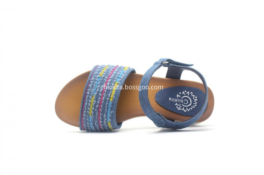 Girl S Jean Footbed Comfort Sandal