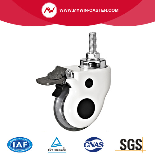 Kółka medyczne TPR z gwintowanym hamulcem trzpieniowym