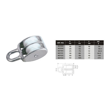 Pulley With Metal Bracket and Nylon Wheels