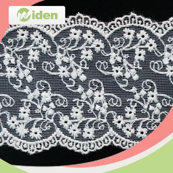 Double Scalloped Lace Swiss Border Lace Embroidery Design
