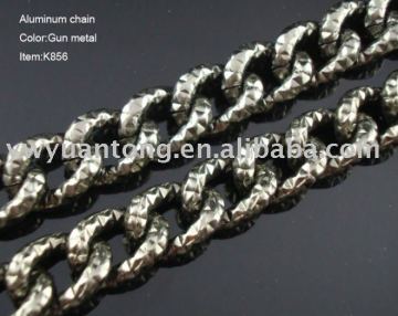 18mm length cutted surface gunmetal curb chain