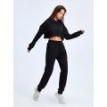 Trendy Clothing Ribbed Cropped Ladies Tracksuit Wholesale